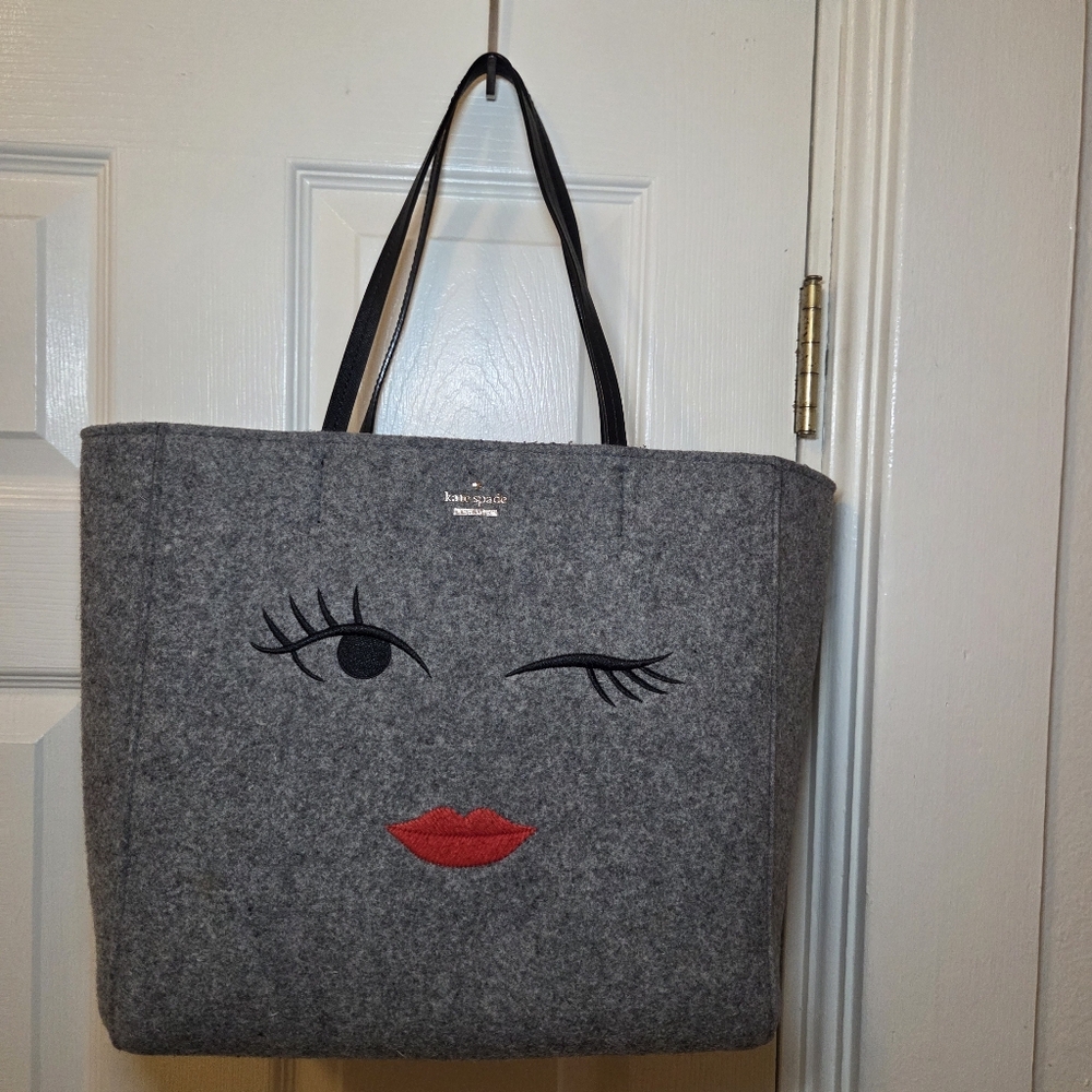 Kate Spade Wink Halie Gray Large Tote Purse